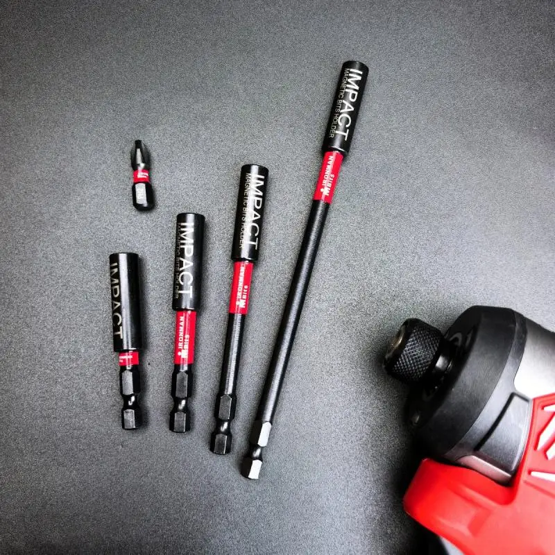 Impact Magnetic Extension Bit Holder Black 60MM/1/4" Hexagon Rust Resistant Durable Tool Accessories