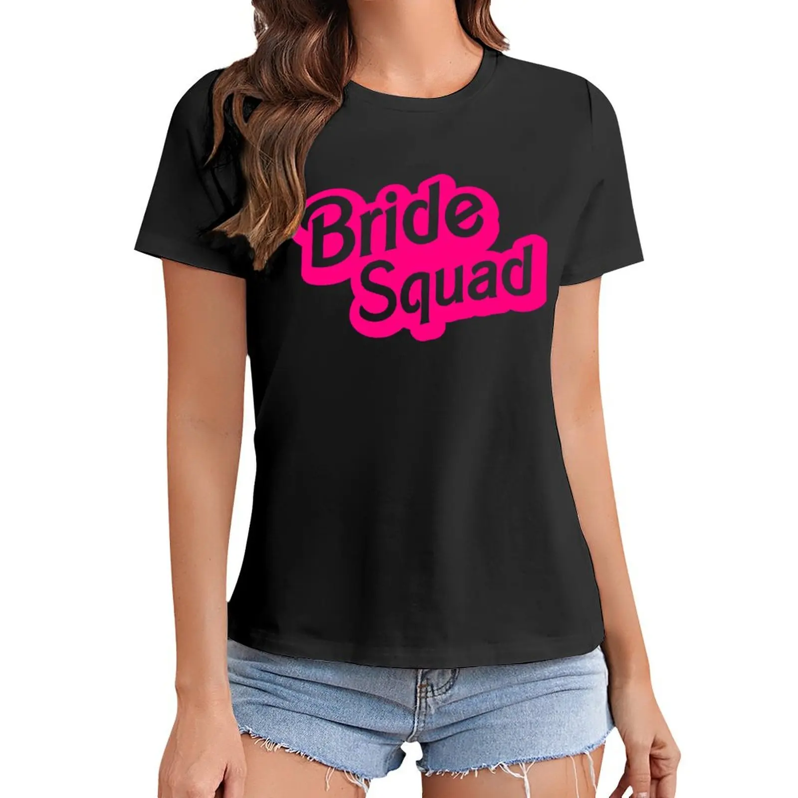 

Bride Squad - Girly, Pink, Fun!! T-Shirt tees new edition Summer Women's clothing