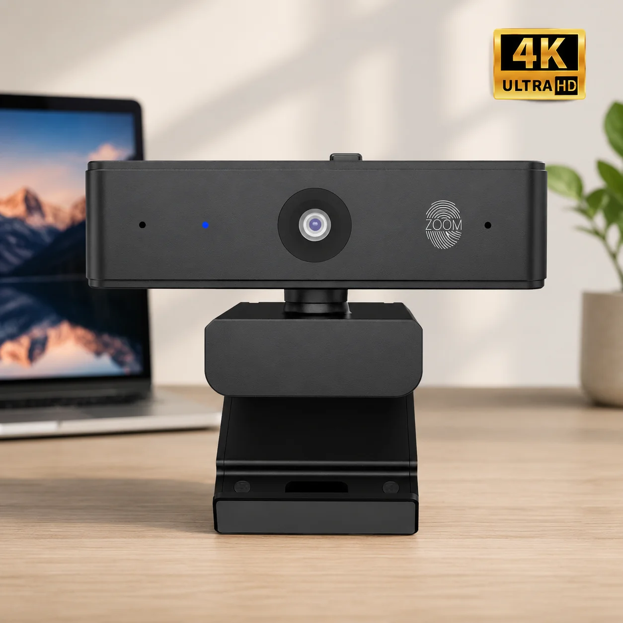 4K USB Webcam Auto Focus Camera 90/60/30FPS Video Conference Dual Microphone AI Noise Reduction Privacy Cover For Laptop