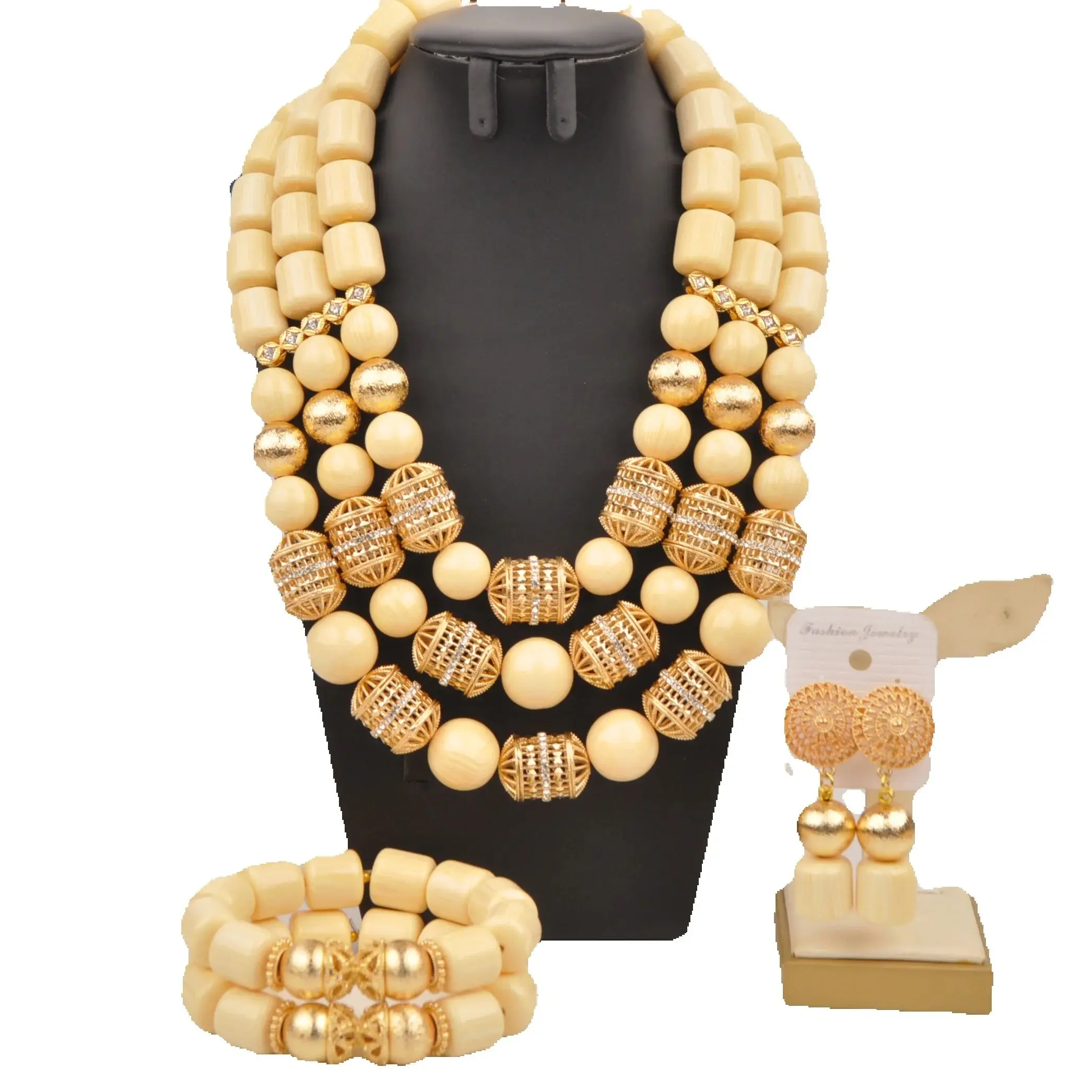 

White Artificial Coral Beads Jewelry Set