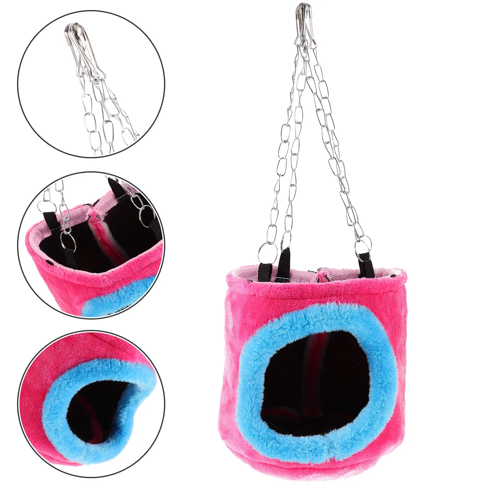 Warm Cotton Nest Snuggle Cave Hanging Hammock Random Color Small Animal Shelter for Squirrel Chinchilla Guinea Pig Rat