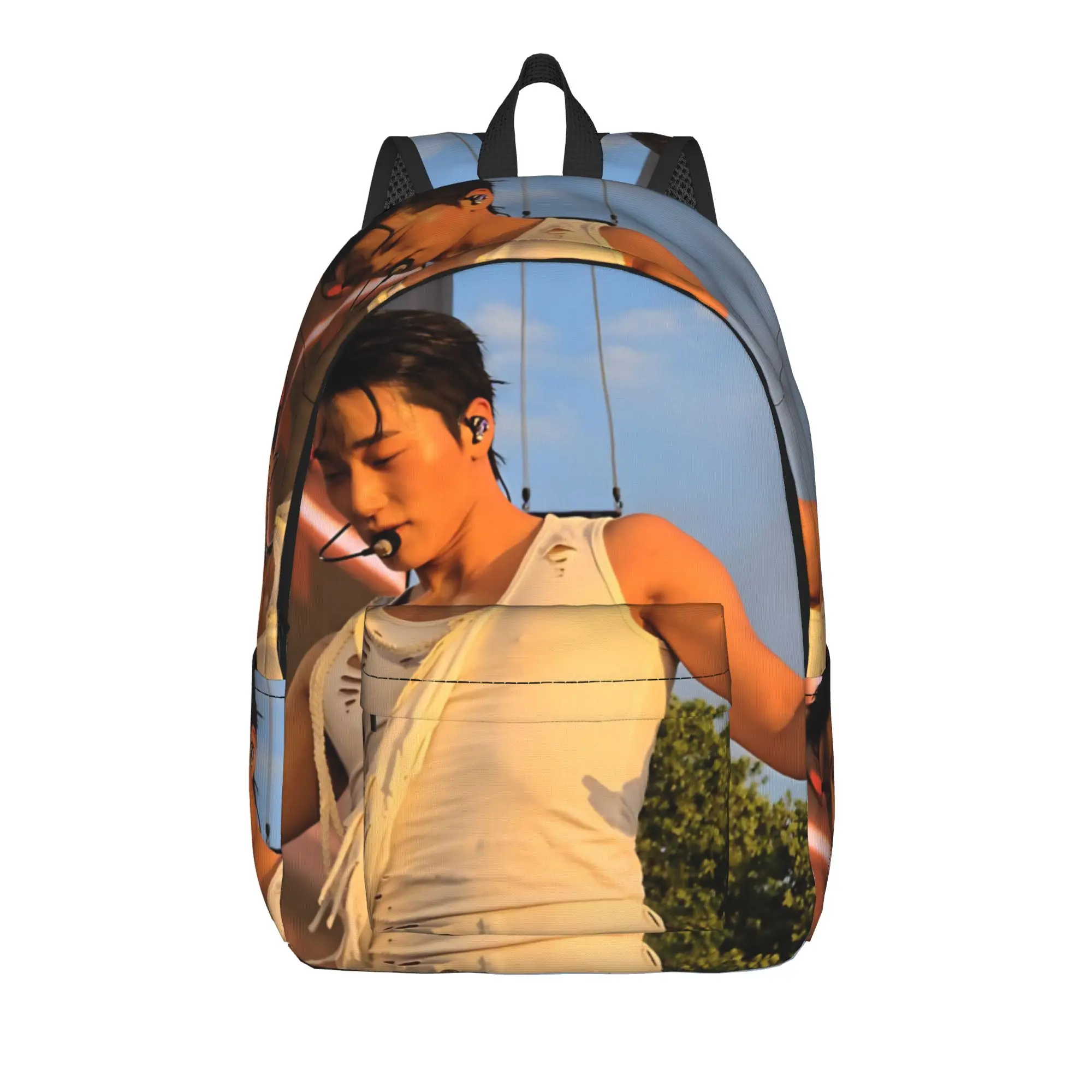 Choi San A-Ateez-Z bad 2026 Backpack for Men Women Casual High School Hiking Travel Daypack  Shoulder Bag Outdoor