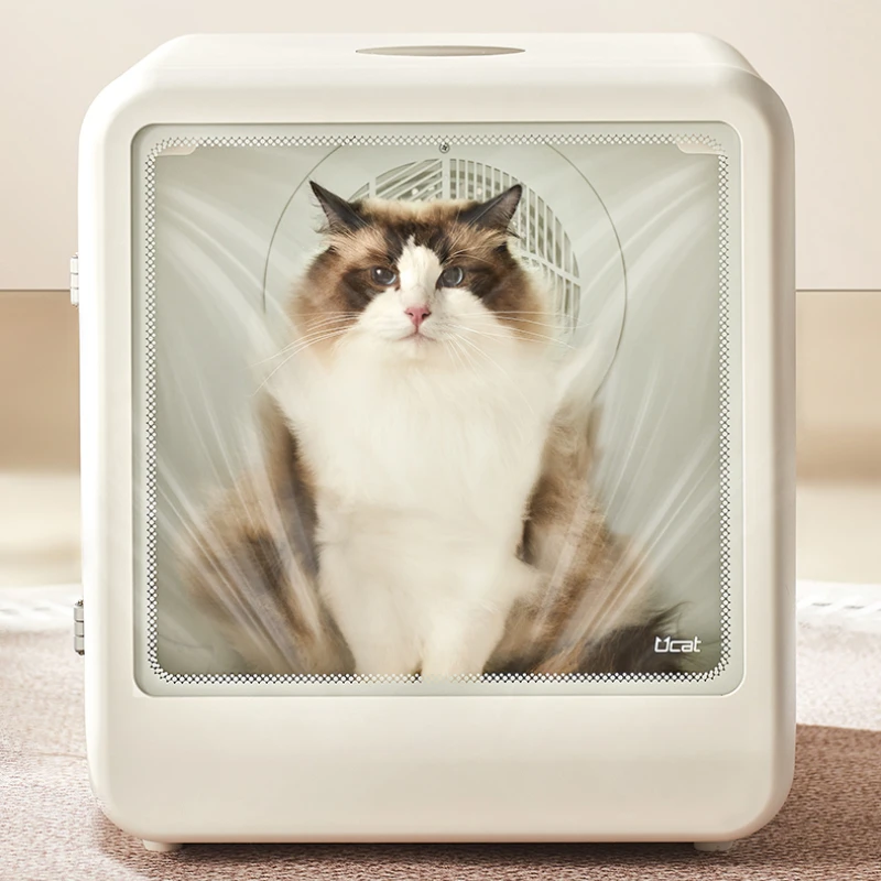 Pet Drying Box Cat Bath Dryer Household Dog Small Silent Automatic Door 6-sided Speed Drying Gatos Accesorios Pet Products