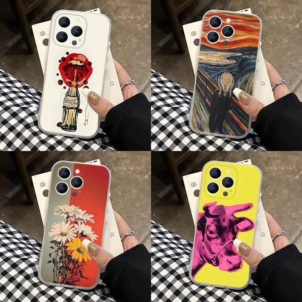 

A-Andy-S Warhol Art PAINTINGS Phone Case For iPhone 17,16,15,14,13,12,11 Pro,Max,Plus,Mini,Air,E Magnetic Frosted Clear