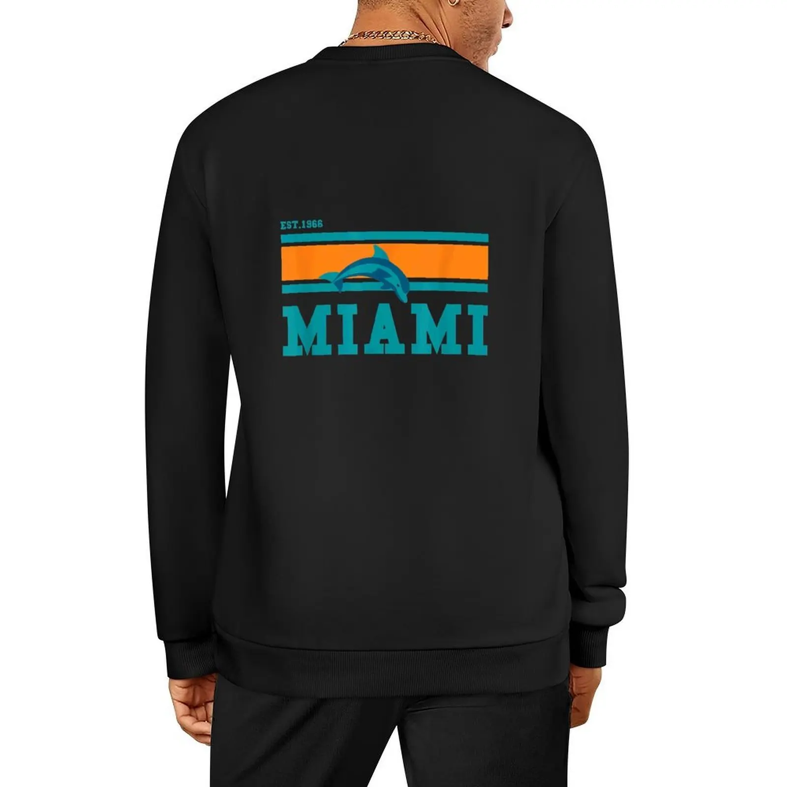 

Miami Sports Team Est.1966 Athletic Novelty Dolphin Pullover korean clothes tracksuits sweatshirts