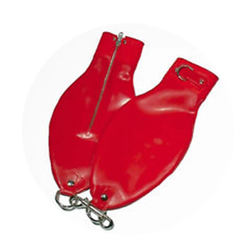 Latex Fetish Hand Bondage Boxing Gloves w/o Finger  Tight Clasp Iron Ring  Lockable  Zipper Available