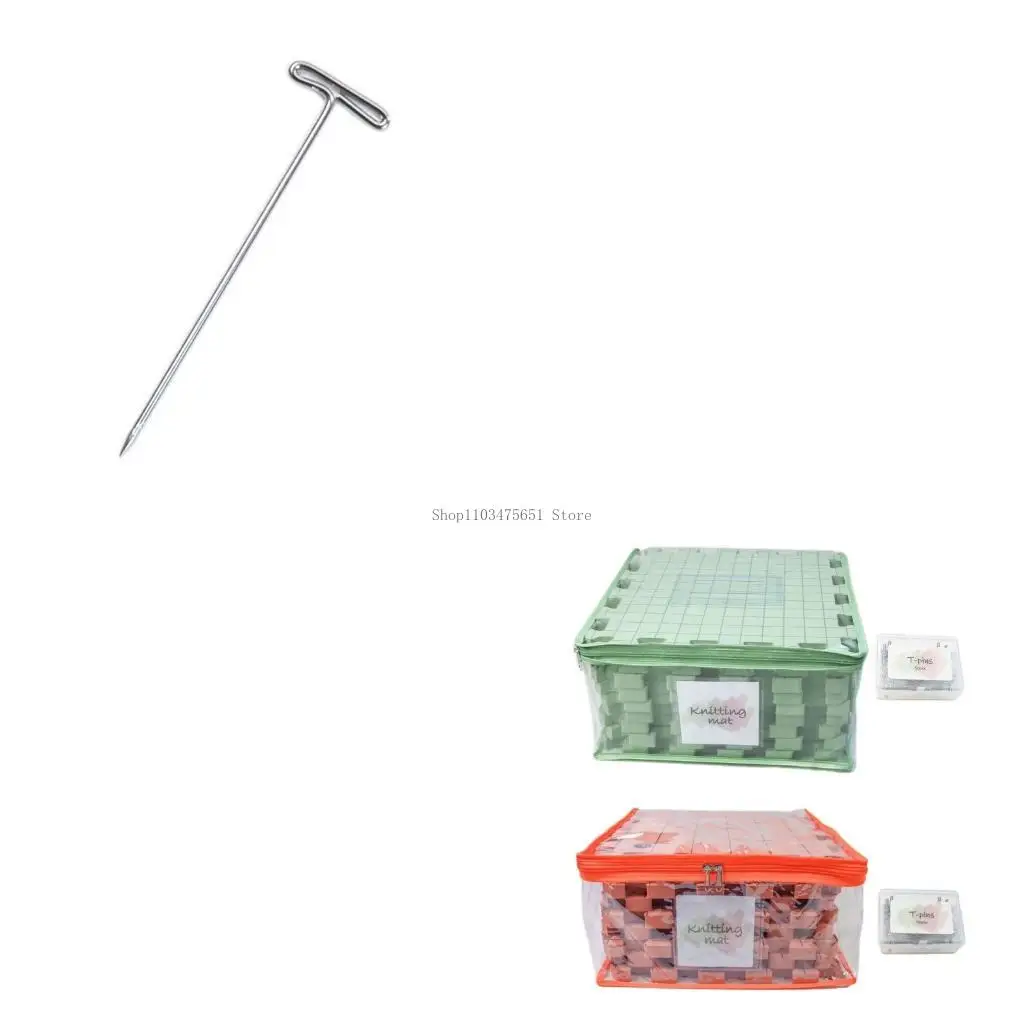 

9 Pcs Blocking Mats for Knitting Crochet Blocking Board with Pins Grids Board