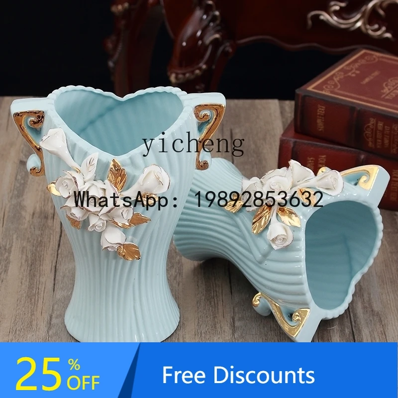 

vase ornament ceramic flower arrangement handicraft modern living room wine cabinet decoration gift