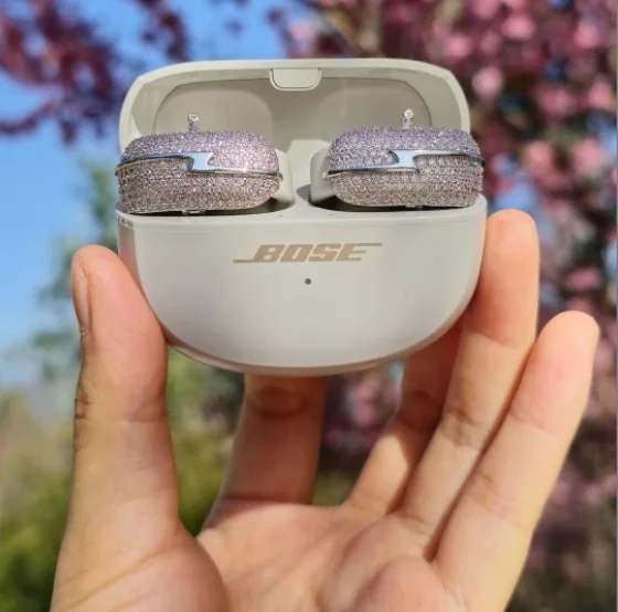 2025 nuevo conjunto de dijes para auriculares de circonita ostentosa personalizable, auriculares tipo G, accesorios con Clip para la oreja, Clip de joyería elegante para regalos de niñas