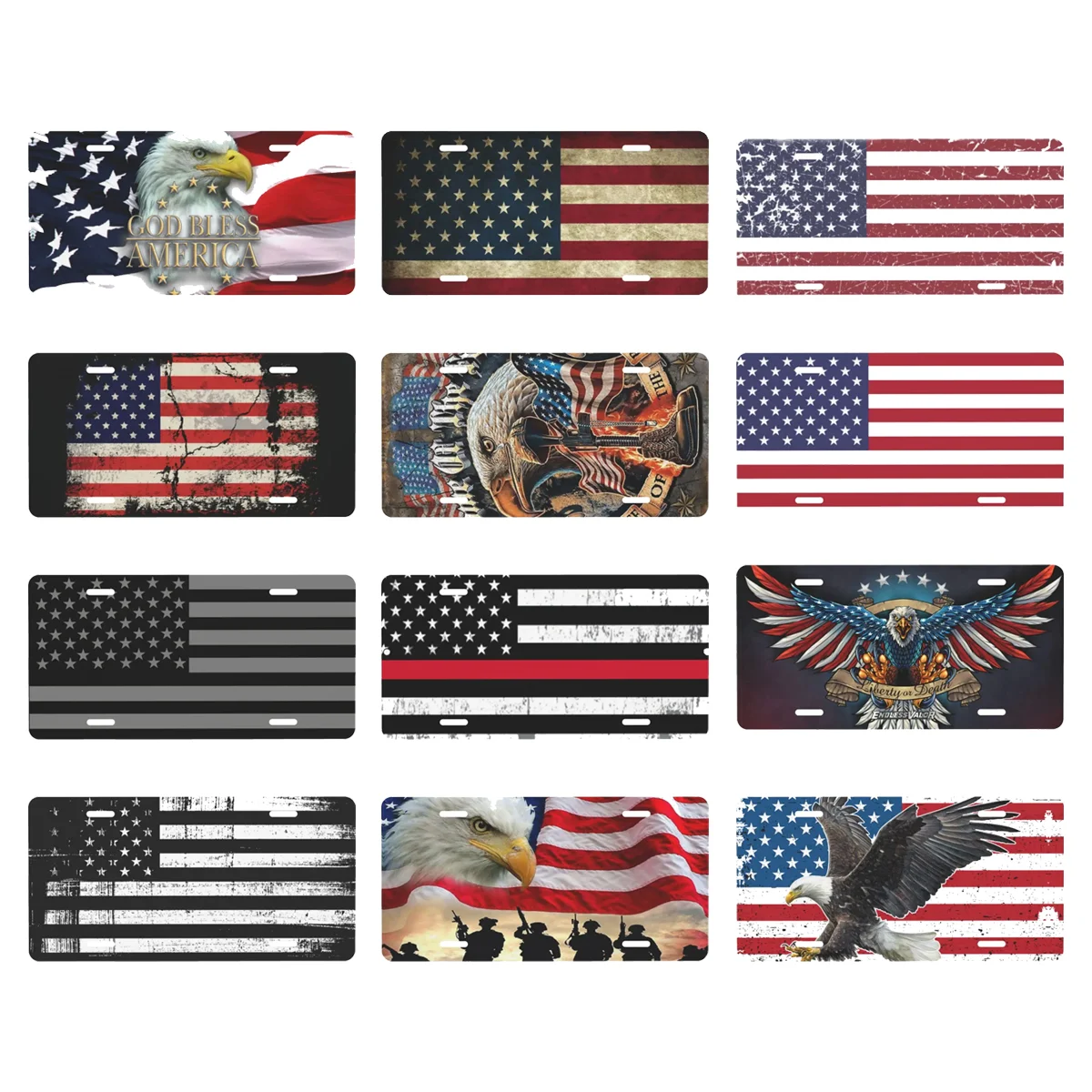Rote Linie Feuerwehr mann Flagge Nummern schild Abdeckung patriotische USA Dekoration Eitelkeit Tag