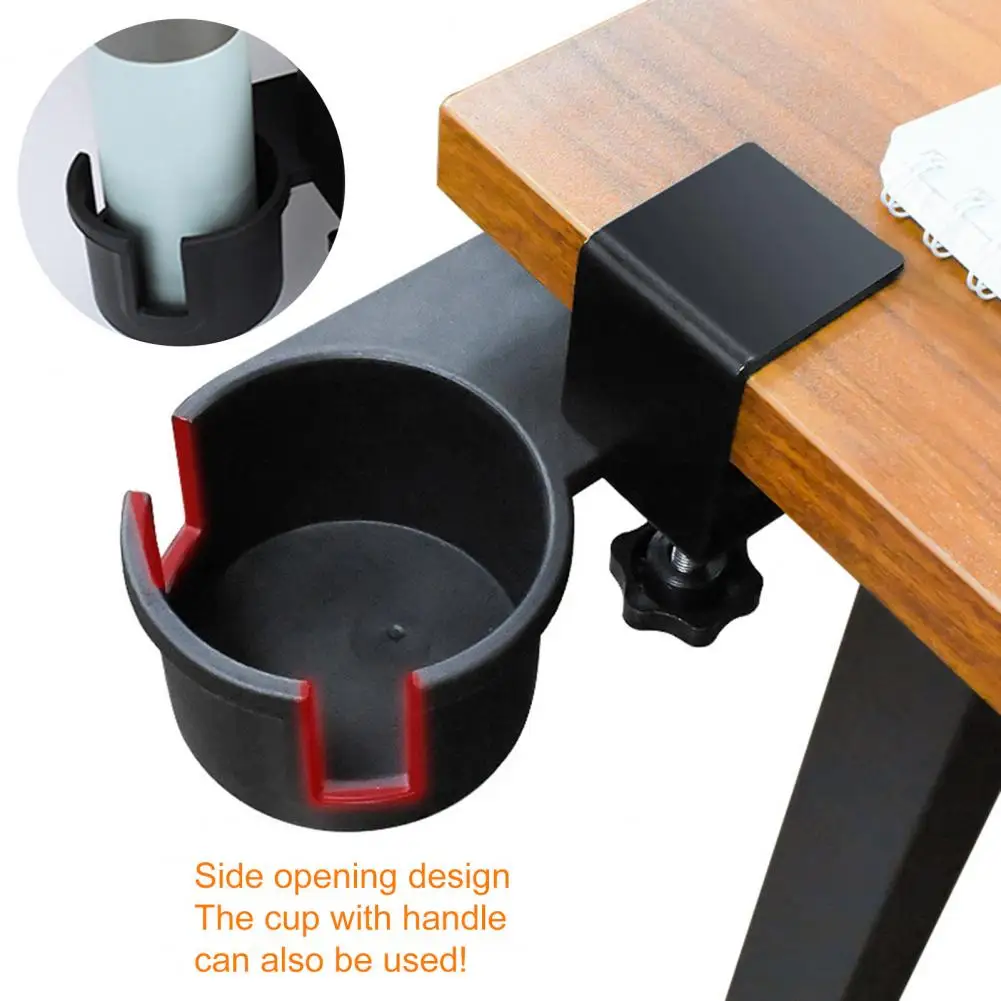 Under-Desk Cup Holder Stand 180 Degree Rotating Anti-Spill Adjustable Clip Design Mug Holder Home Supplies