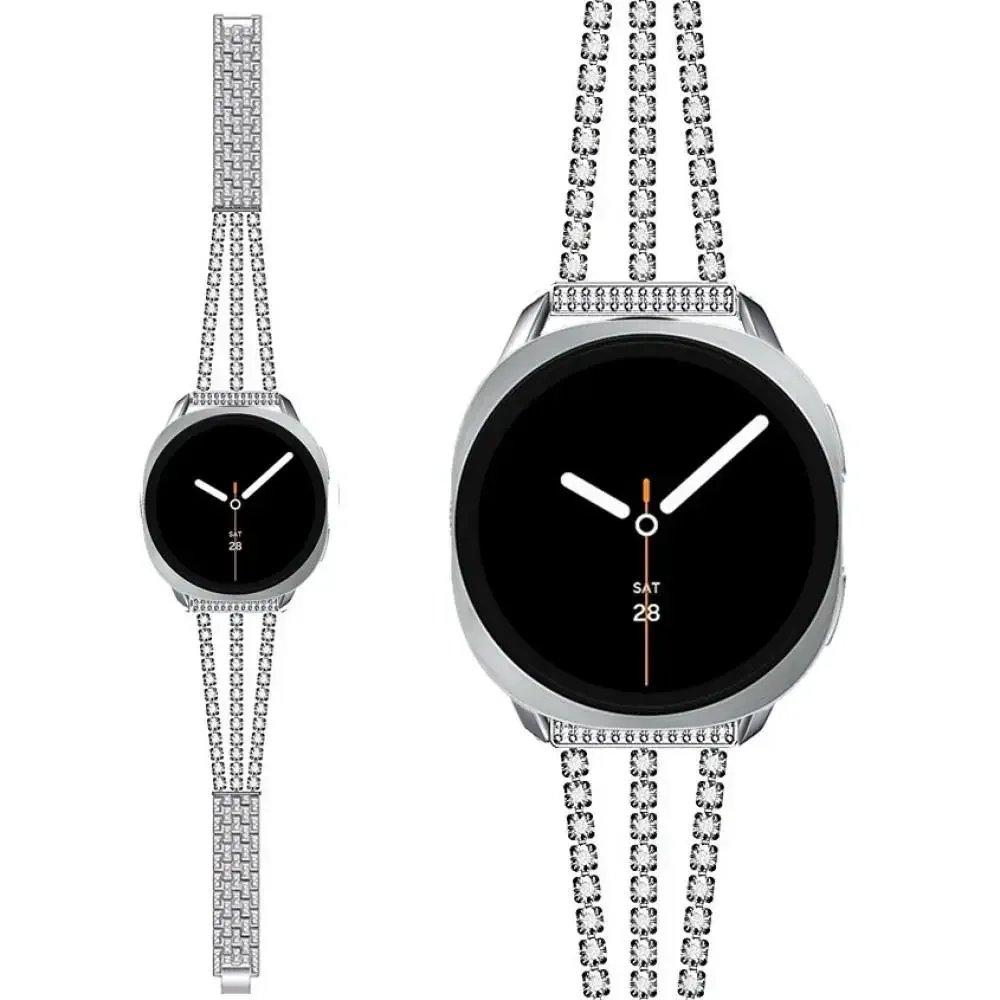 Women Diamond Strap For Samsung Galaxy Watch 9 8 44mm 40mm Metal Bracelet For Galaxy Watch 8 Classic 46mm Chain Wristband Correa