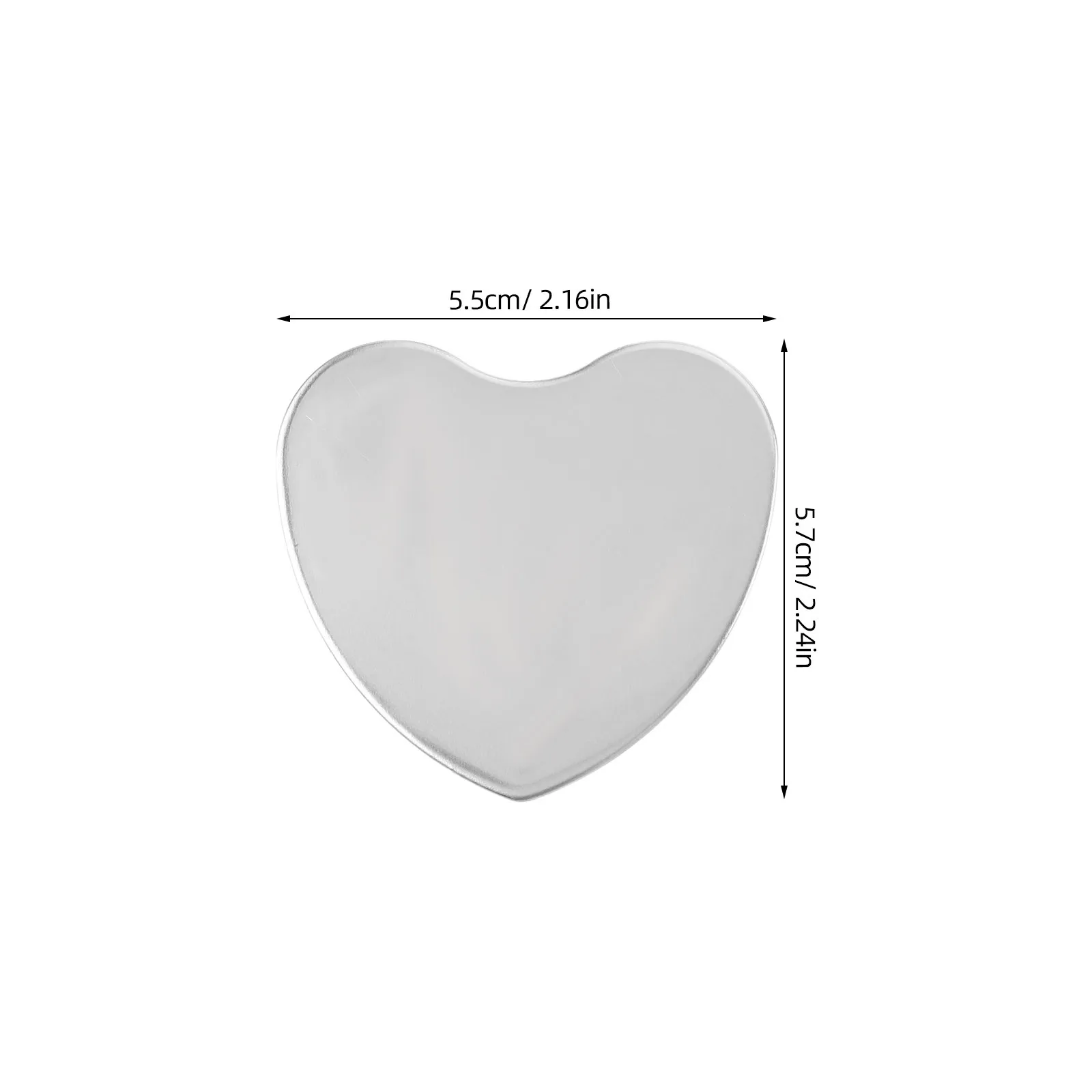 Mini miroir de maquillage en forme de cœur en acier inoxydable, 3 pièces, pour fond de teint, fard à paupières, Palette de mélange, Portable, maquillage essentiel de voyage