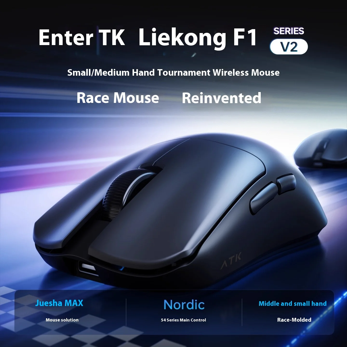 New Atk F1 V2 Ultimate Mouse Wireless Gamer mouse 0.243ms Low