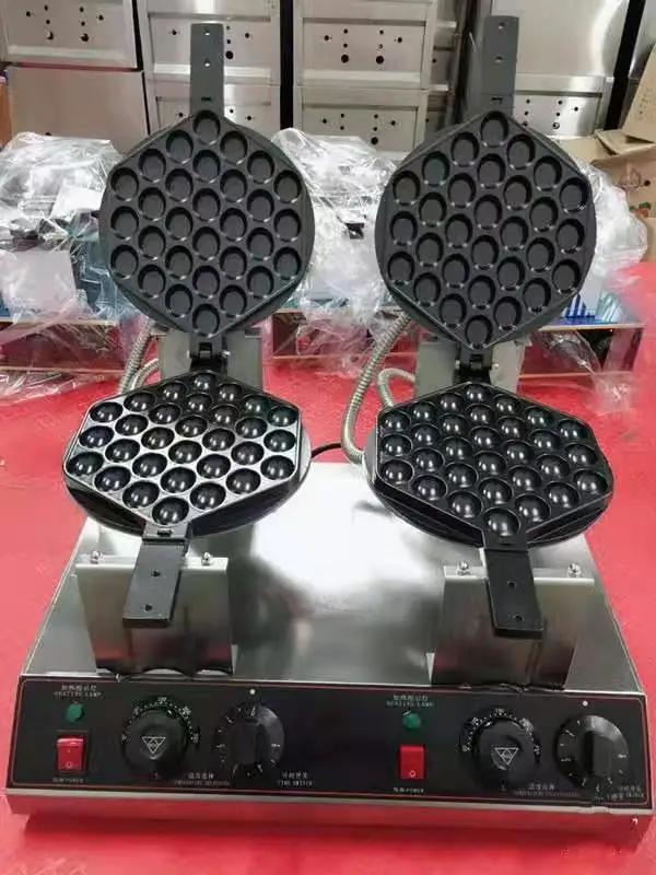 Commercial non-stick double egg waffle maker egg waffle iron bubble waffle 110/220 voltage