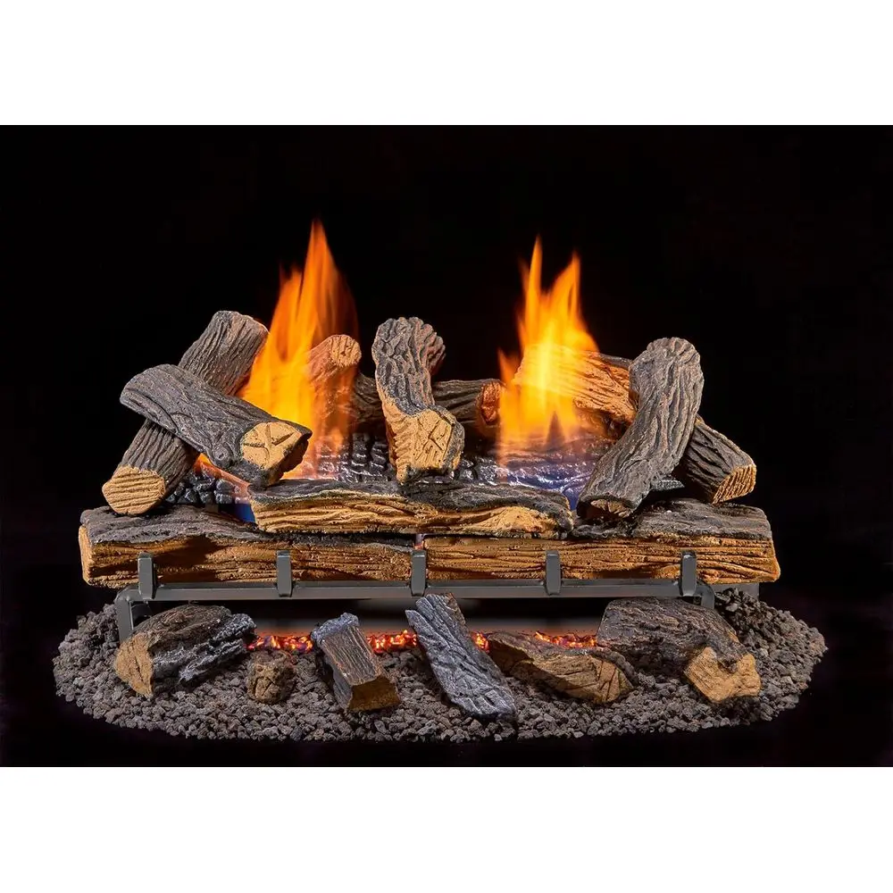 

Набор газовых брикетов VentlLiquid Propane Gas - 24 дюйма Дубовая доска Split Red Oak, 33,000, с контролем температуры T-Stat - el # DLS-L24T-1