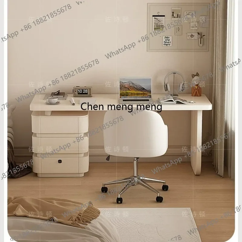 

F150 Cream wind study desk small apartment household, simple and modern, desk high sense