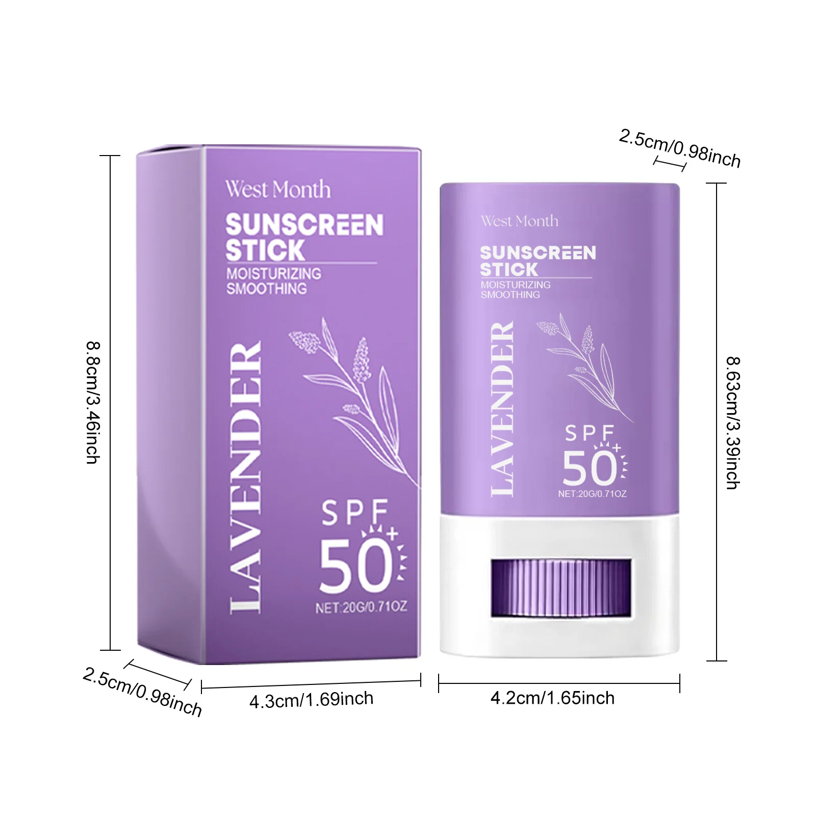 Lavender UV protection cream outdoor isolation sun exposure and refreshing non-stick skin protection cream