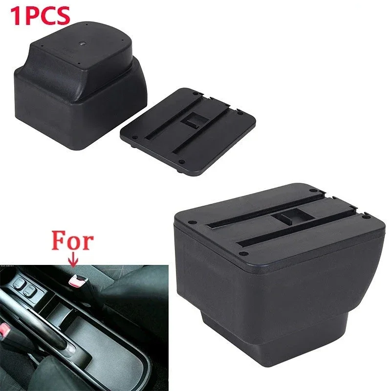 For Mazda 2/Demio Armrest box Rotatable PU Leather Center Centre Console Storage Box with ashtray car accessories