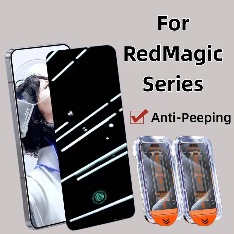 

2Pcs Privacy Tempered Glass Screen Protector for RedMagic Series, Bubble-Free, Dust-Free, Easy Installation
