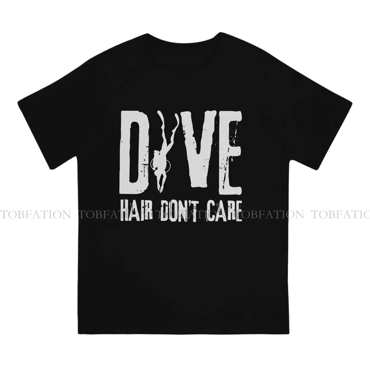 Scuba Diving Diver Dive Hair Don't Care 100% Cotton T Shirt Vintage Grunge Men's Tee Shirt O-Neck Men Clothes