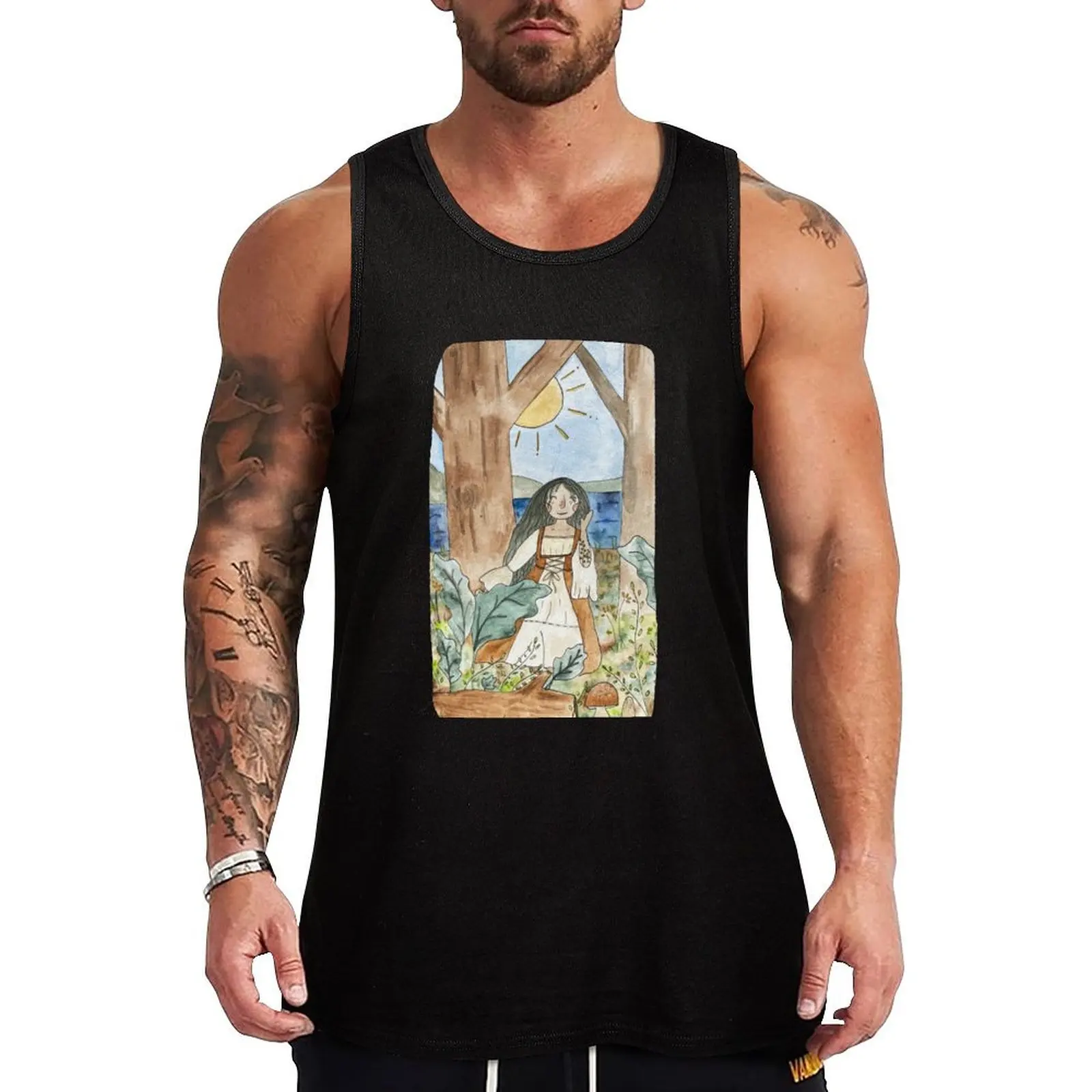 

Medieval Forest Girl Tank Top running shirt underwear Men's clothes