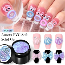 BORN PRETTY 5ml Aurora Modeling Carving Gel Nail Polish PVC Soft Solid Gel Soak Off UV LED 3D Color Hard Nail Art Pearl Gel