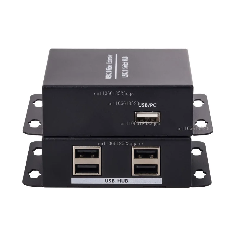 USB to Fiber Optical Media Converter over SM Fiber Cable up to 10KM USB2.0 1 Input 4 Output