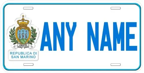 San Marino EU Any Name Personalized Novelty Car License Plate Aluminum