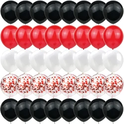 40PCS Black and Red Flash Package Balloons Gender Reveal Wedding Valentine's Day Baby Shower Birthday Globos Party Decorations