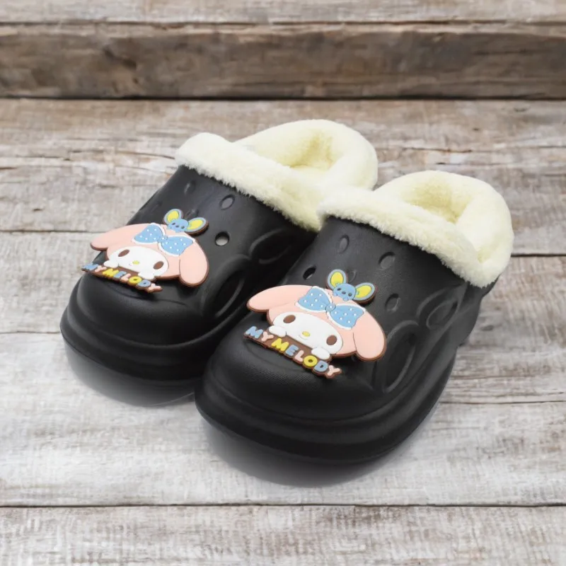 

Сабо с мультяшными подвесками, мягкие зимние домашние тапочки из Евы, женские теплые тапочки, мужская обувь, детские домашние тапочки, размер 36-45
