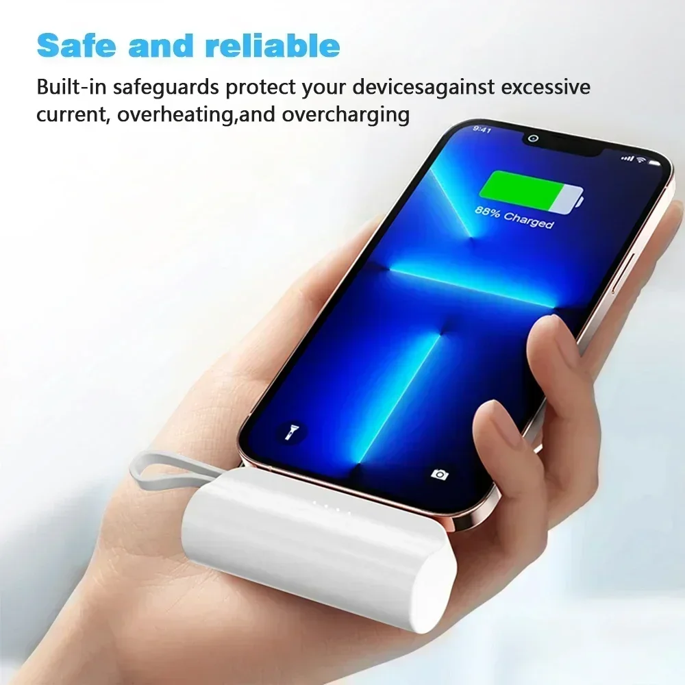 30000mAh Mini Portable Power Bank External Battery Plug Play Power Bank Type C Fast Effective Charger For iPhone Samsung Huawei