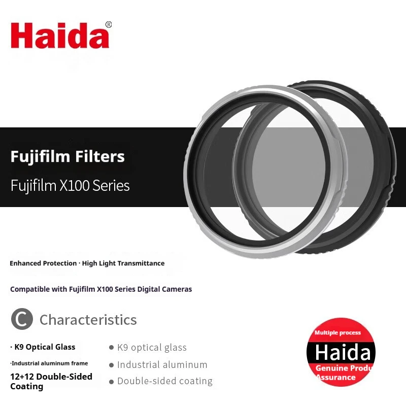 

Haida NanoPro Filter UV Protective Lens with Black Soft Focus Lens Hood Exclusively Designed for Fujifilm X100 Series Cameras