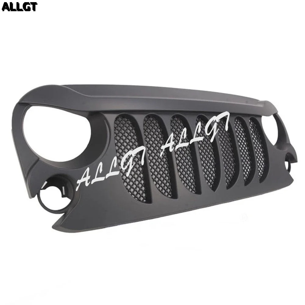 Front Grille Bumper Upper Grill Mesh Insert For Jeep Wrangler JK Black 2007 2008 2009 2010 2011 2012 2013 2014 2015 2016 2017