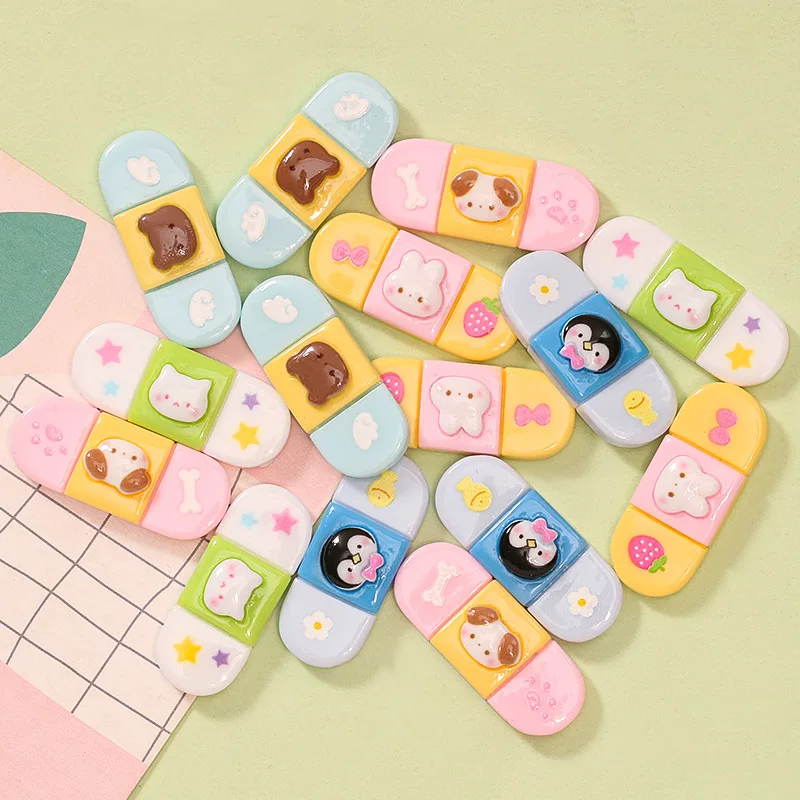 5pcs cartoon Animal Band Aids flatback resin charms crafts embellishments diy cabochons decoration accessories