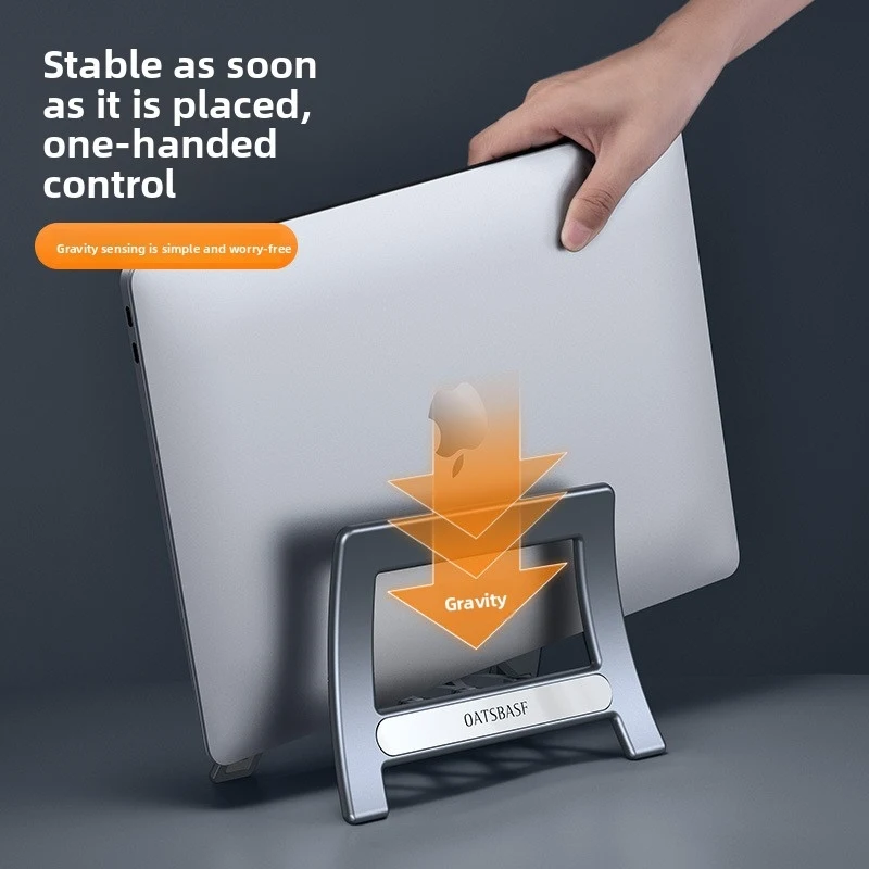 Vertical Laptop Stand Holder For MacBook Air Pro Xiaomi Tablet Gravity Notebook Stand ABS Laptop Support Desktop Holder