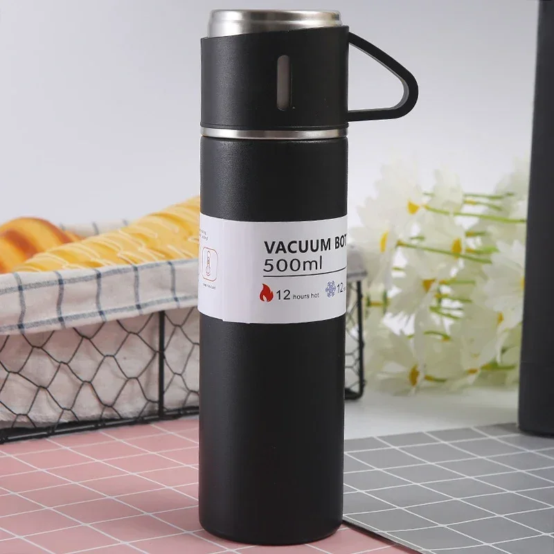 500ml Insulation Bottle Stainless Steel Vacuum Bottle Hot Water Bottle Tea Cup Office Business Style Fathers Day Gift Coffee Cup