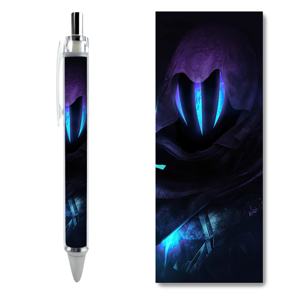 2/4PCS Omen Blue Glow Darkness Quick Drying Gel Pens Unique Designed School Supplies Artistic Stationery Items Toys Hobbies