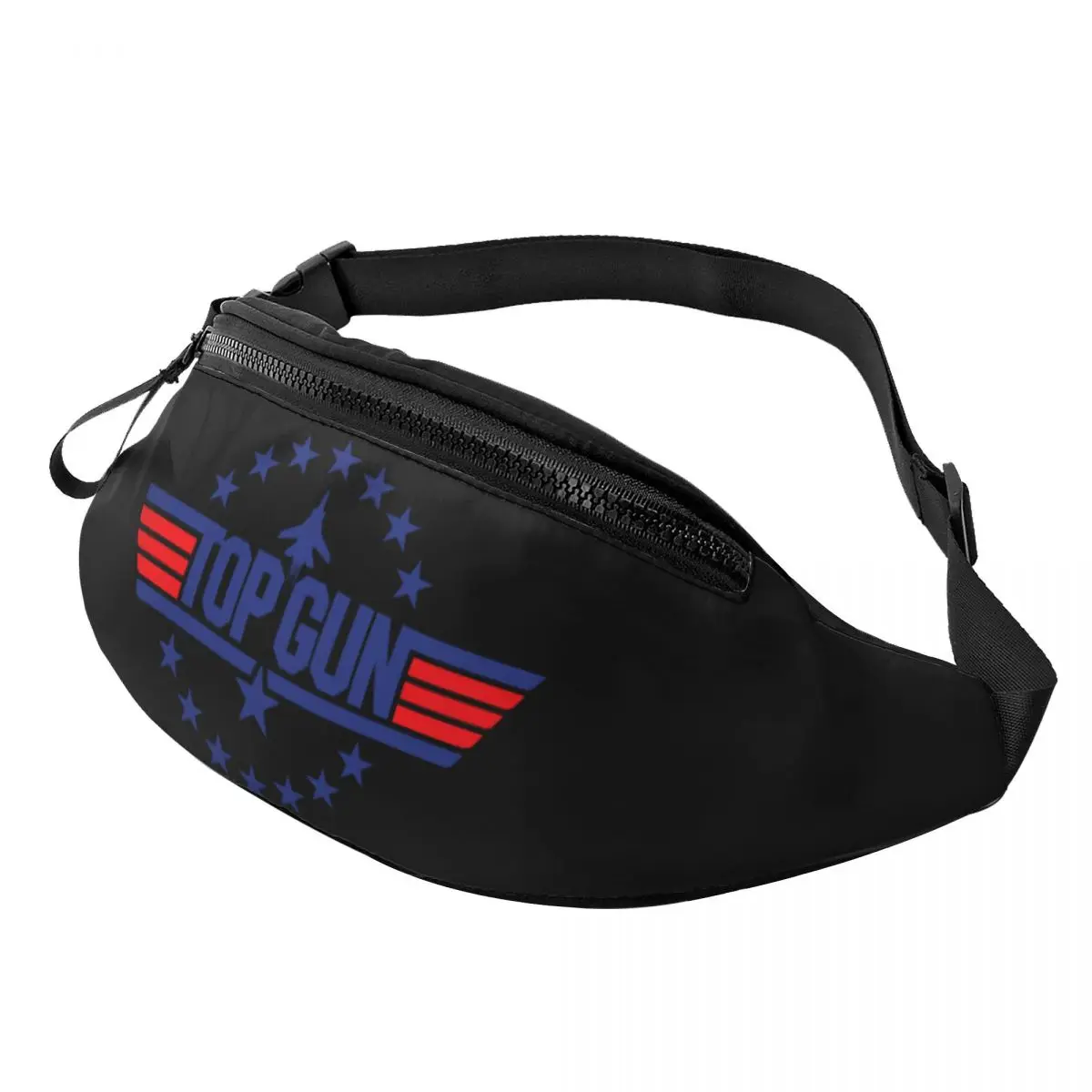 

Tom Cruise Maverick Film Top Gun Fanny Pack Men Women Cool Crossbody Waist Bag for Camping Biking Phone Money Pouch