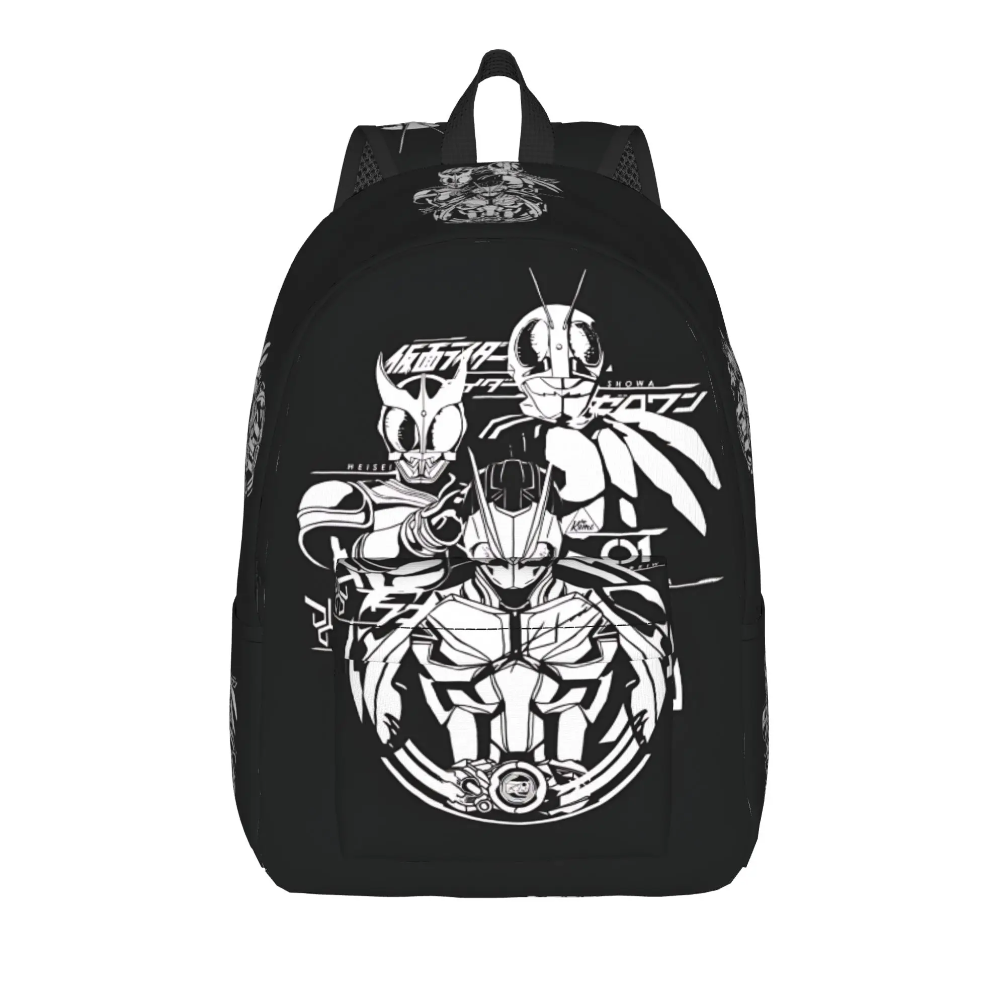 Fashion Kamen Rider Backpack  Mochilas High Street Travel Zipper Closure Rucksack