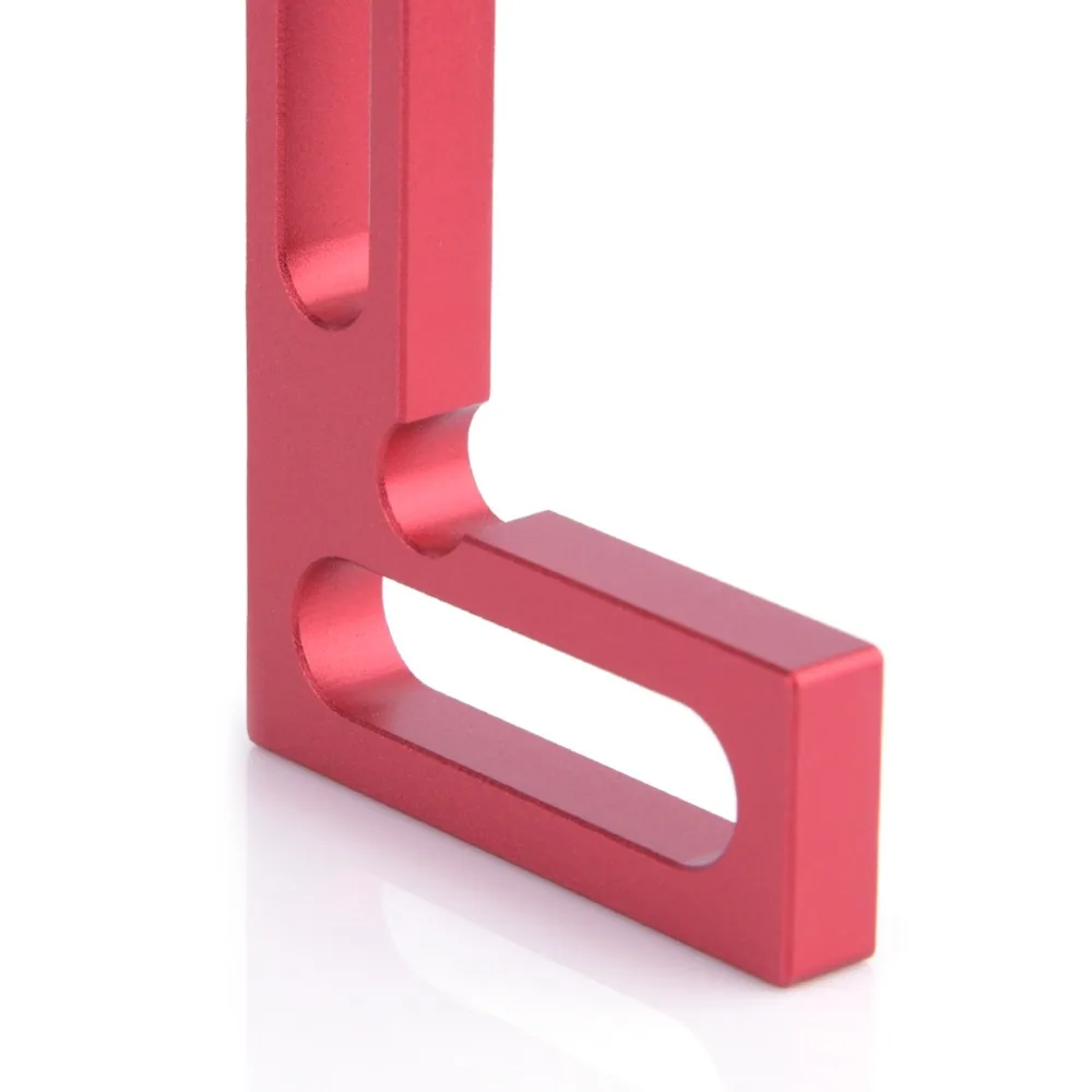 

100mm Aluminium Alloy L Square Right Angle Red Precision Woodworking Square Aluminum Alloy Positioning Square Ruler Measuring