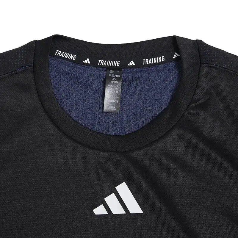 2026 Adidas Short-Sleeved Men's Aeroready Fabric Comfortable And Breathable Fitness Training Round Neck T-Shirt IB7915
