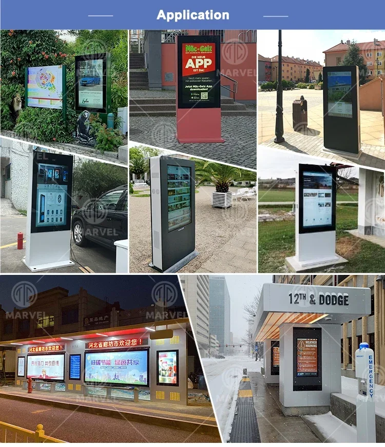 Hot sales55 inch dustproof waterproof large outdoor advertising screen totem IP65 big outdoor digital signage kiosk