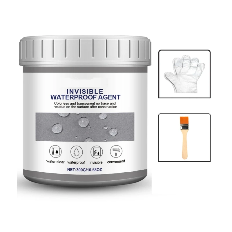 Прозрачное устойчивое к утечкам покрытие с одноразовой щеткой для перчаток для настенной черепицы