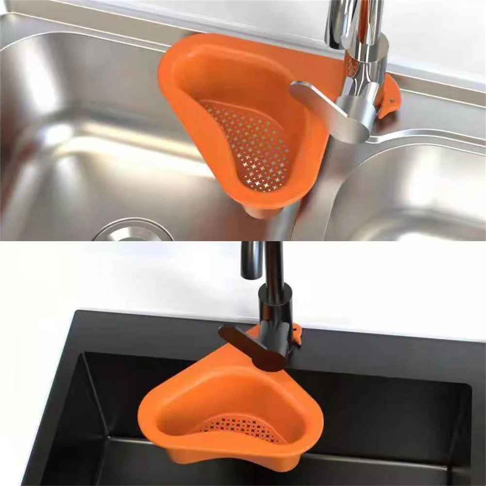 Kitchen Sink Strainer Leftover Drain Basket Soup Garbage Filter Multifunctional Hanging Drainer Rack Fruit Vegetable Drainer