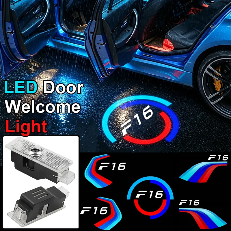 2Pcs LED Car Door Welcome Lights for BMW X6 F16 2014-2019 xDrive28i xDrive35i xDrive40i xDrive50i Projector Lamp Accessories