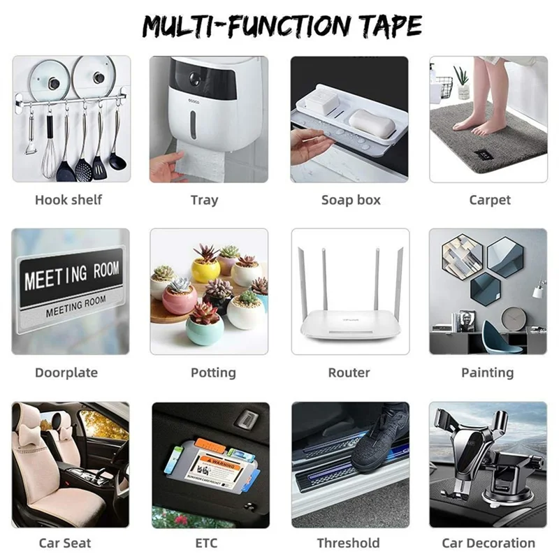 

5PCS 5M Nano Tape Super Strong Double-Sided Adhesive Tape Transparent Reusable Waterproof Tapes Heat Resistance-X59A