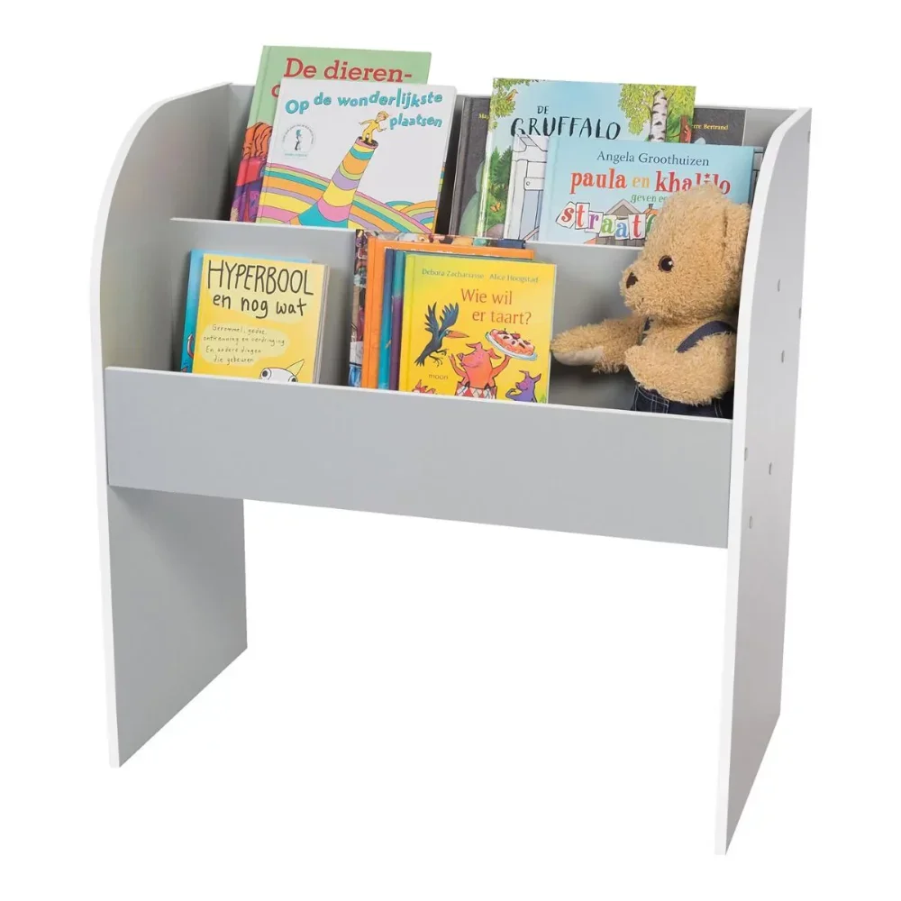 3-Tier Kid's Bookcase Shelving Unit, Gray