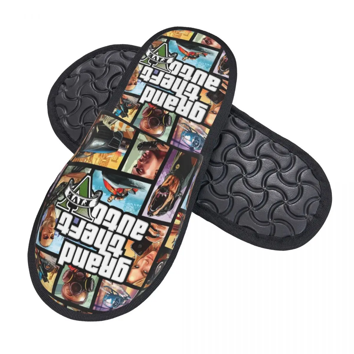 Pantofole personalizzate Grand Theft Auto Collage Guest per camera da letto donna Adventure Game GTA House Slipper