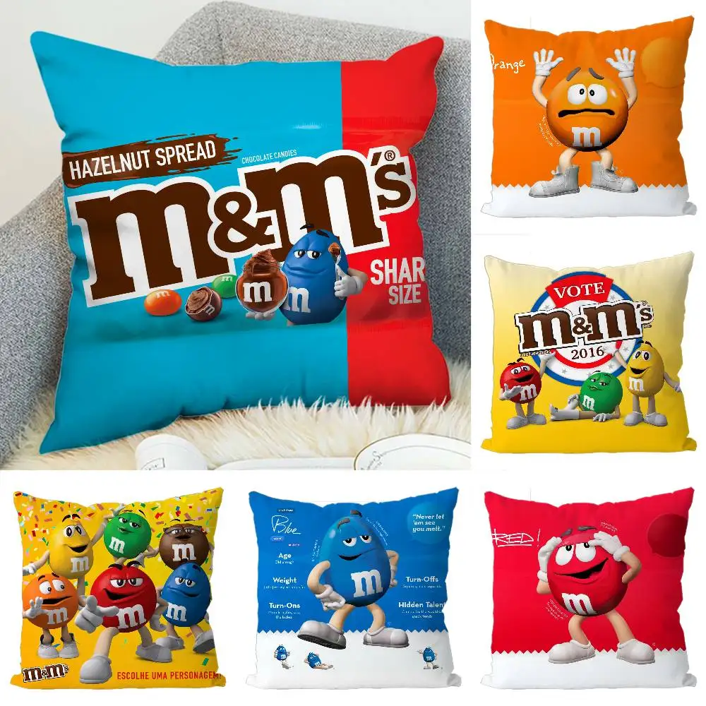 

Kawayi M-M&MS Pillow Case Luxury Double-sided For Car Pillows 45x45 Cushions Cover Home And Decoration Sofa Pillowcase 50x50